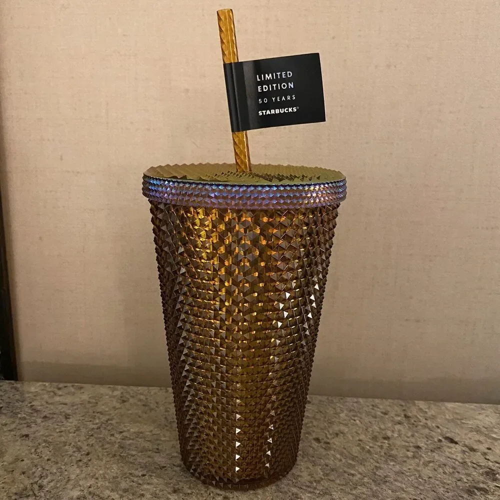 Starbucks 2021 Limited 50 Years Copper Iridescent Studded 16 oz Grande Tumbler